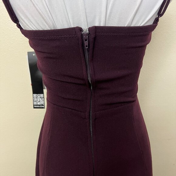 Trixxi Juniors' Womens Sweetheart-Neck Sleeveless Bodycon Dress Sz 1 in Red Wine - Picture 7 of 12